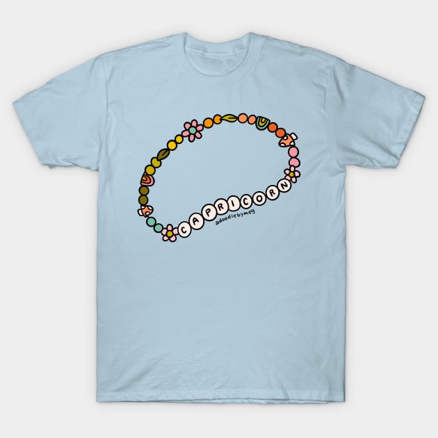 Capricorn Friendship Bracelet T-Shirt by Doodle by Meg